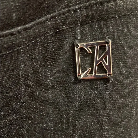 Calvin Klein Black  pinstripe Skinny Pants Sz S - Picture 3 of 8